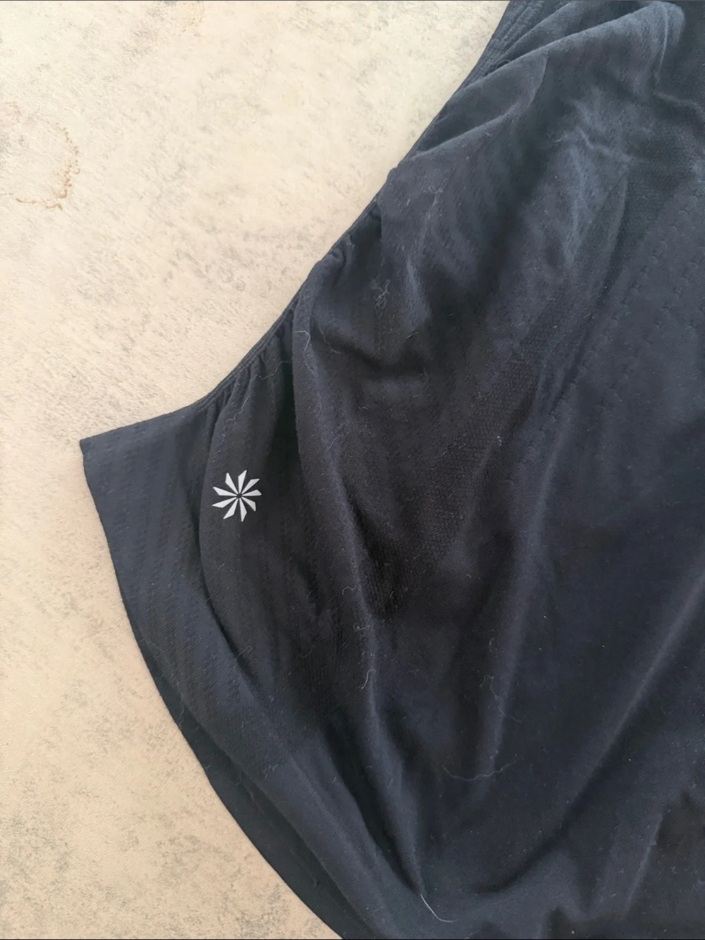 Women’s Black Short-Sleeve Athleta Top - Picture 3 of 3